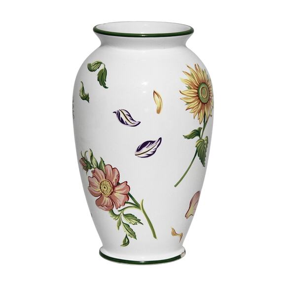 Tiffany & Co. 'Tiffany Petals' Ceramic Vase 1998 Made in Portugal - Picture 1 of 7